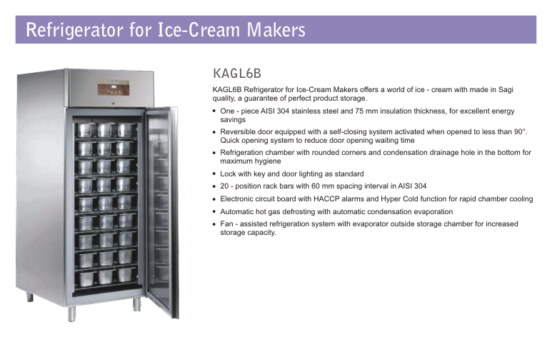 Ice Cream Freezer : Sagi Ice Cream Storage Freezer - KAGL6B